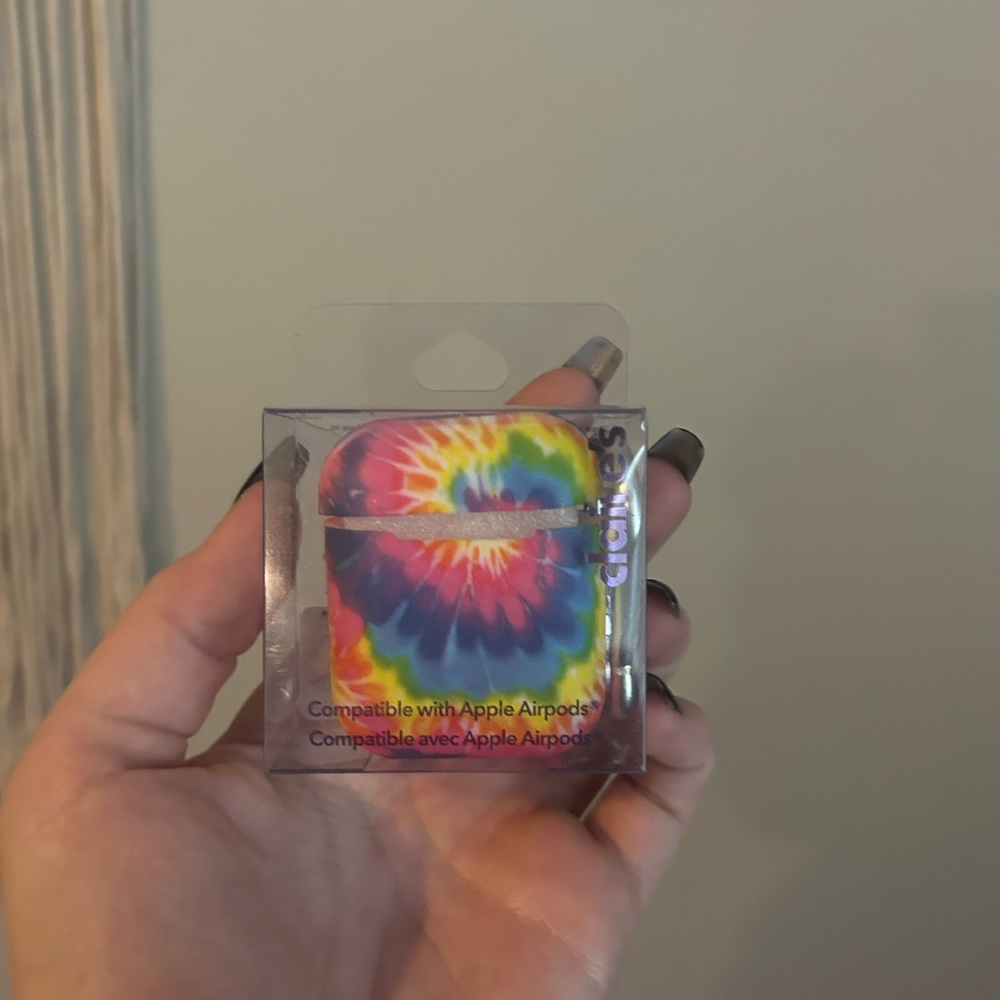 Claire’s Tie Dye Airpods Gen 1&2 Case 🩷🧡💛💚🩵 NWT